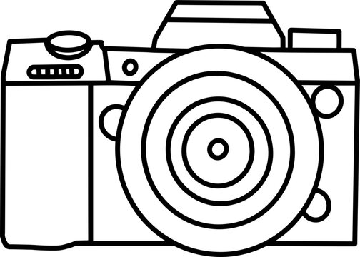 recommend clip art: camera line drawing