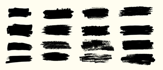 Big set of black and white strokes