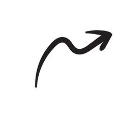 Free hand drawn line drawing arrow set design isolated on white background