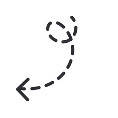 Free hand drawn line drawing arrow set design isolated on white background