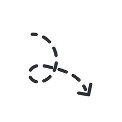 Free hand drawn line drawing arrow set design isolated on white background