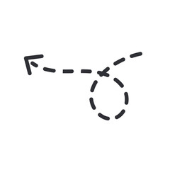 Free hand drawn line drawing arrow set design isolated on white background