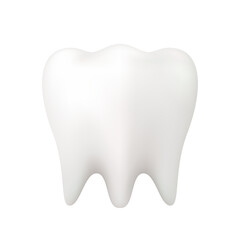 Tooth icon 3d. Teeth cleanliness for children dental clinic design. Dental hygiene concept. 