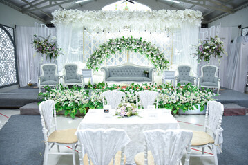 Decoration of a wedding venue in Indonesia