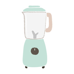 Blender or mixer kitchen tool for cooking. Equipment for smoothie making. Electric machine. Isolated flat vector illustration