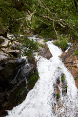 Waterfall and rocks of the Arado river, in the Ger&ecirc;s Natural Park (Portugal)