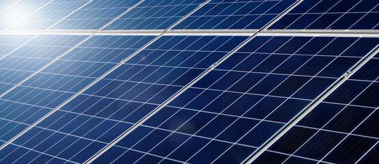 solar panels on a roof banner