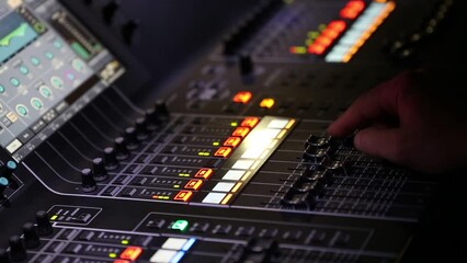Concert sound mixer board - 4k video