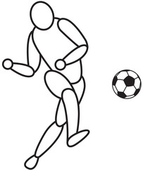 soccer player silhouette