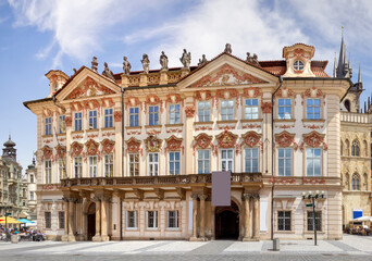 Fototapeta na wymiar Kinsky Palace in Prague. Czhech Republic.