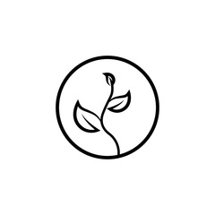 Leaf botanical natural plant icon | sign design