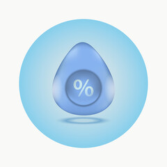 Weather humidity percent icon vector illustration