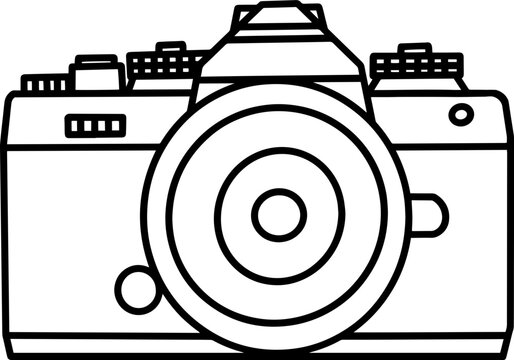recommend clip art: camera line drawing