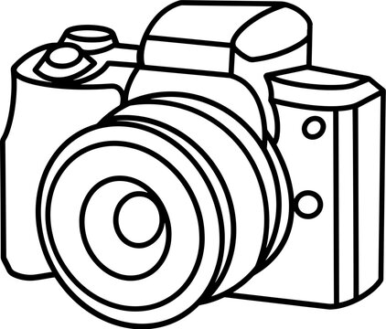 recommend clip art: camera line drawing