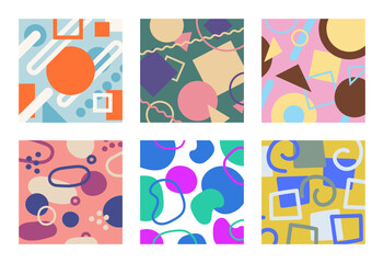 カラフルな幾何学模様のデザイン