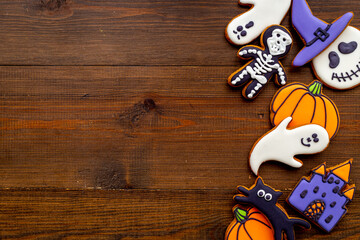 Funny gingerbread cookies for Halloween party