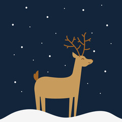 Obraz na płótnie Canvas Cute Reindeer vector. Reindeer cartoon. Reindeer in christmas day.