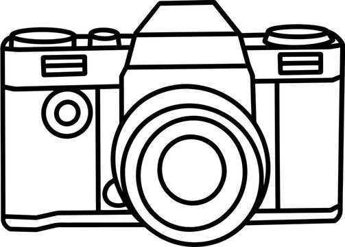 recommend clip art: camera line drawing