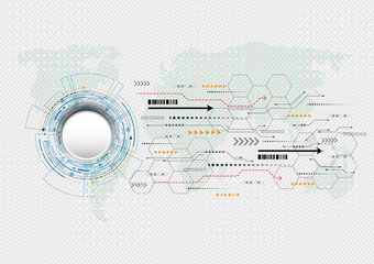 Obraz premium technology background high-tech network communication network