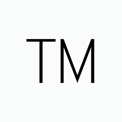 TM Icon : Abbreviation of Trade Mark - Vector, Sign and Symbol for Design, Presentation, Website or Apps Elements.  
