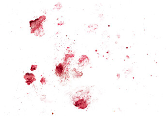 Blood Splatter Smear Stain Overlay Isolated on White Background
 - obrazy, fototapety, plakaty