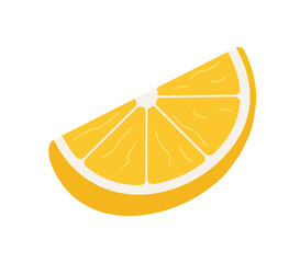 Cartoon oranges fruit, vector illustration of citrus slices isolated on white.