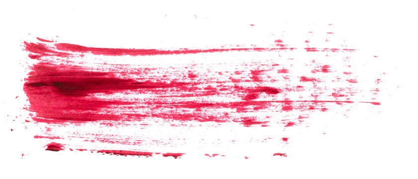 Blood Splatter Smear Stain Overlay Isolated on White Background
