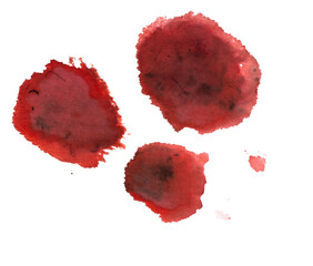 Blood Splatter Smear Stain Overlay Isolated on White Background
