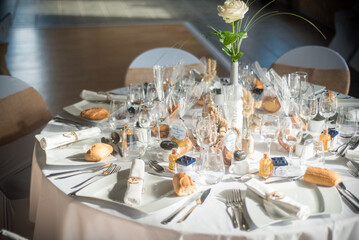 Décoration de table de mariage, thème campagne
