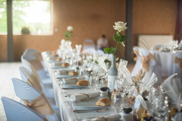 Décoration de table de mariage, thème campagne