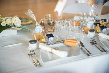 Décoration de table de mariage, thème campagne