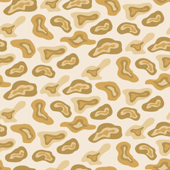 Seamless pattern animal print in boho style doodle elements