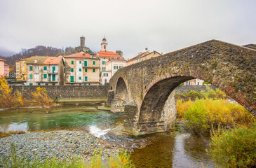 Obraz premium View of the village of Campo Ligure in the inland of Genoa, Italy