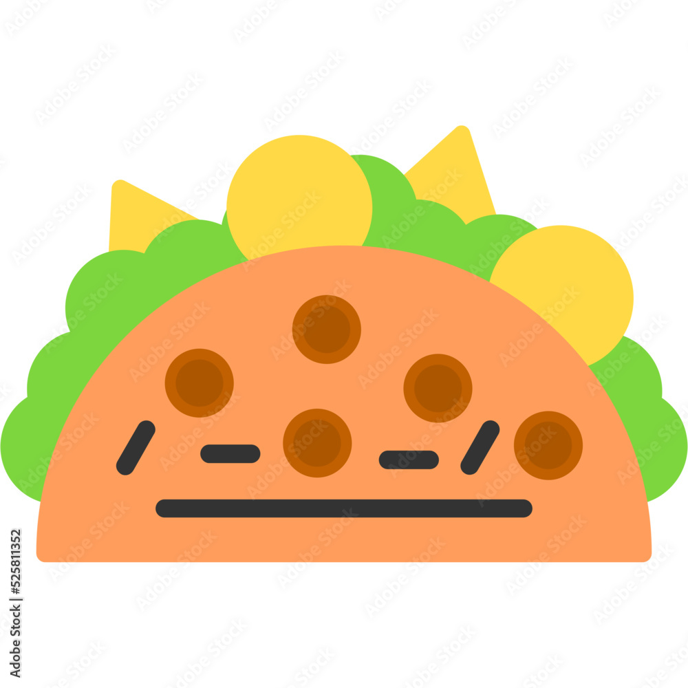 Wall mural taco icon