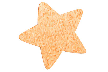 wooden star isolated