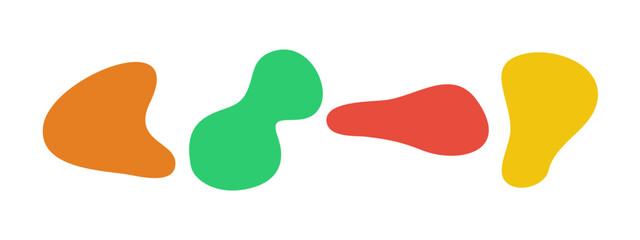 Colour liquid blob shapes