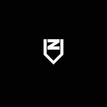 VZ ZV Logo Design, Creative Minimal Letter ZV VZ Monogram
