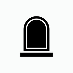 Tombstone Icon. Cemetery Symbol - Vector.