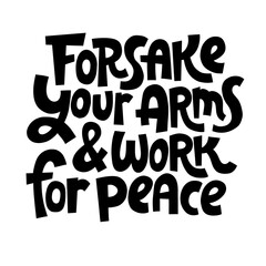 Peace vector lettering