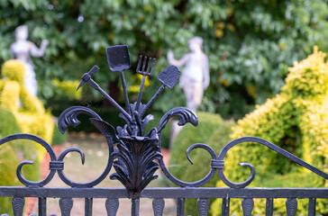 Humourous Ironork Detail On A Garden Gate At Eythrope Gardens On The Waddesdon Manor Estate