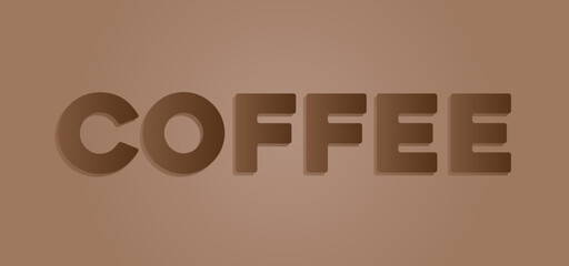 Coffee inscription. Logo for a coffee shop. Vector