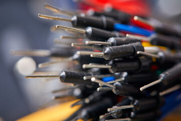 electronic board and tools repairs on black background