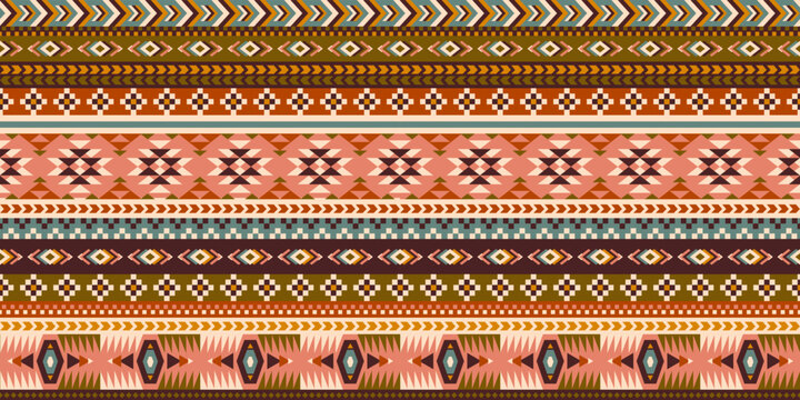 Flat design peruvian pattern. Tribal vector illustration