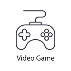Obraz premium Video Game vector outline Icon Design illustration. Miscellaneous Symbol on White background EPS 10 File