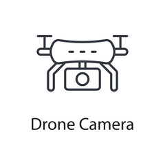 Drone Camera vector outline Icon Design illustration. Miscellaneous Symbol on White background EPS 10 File