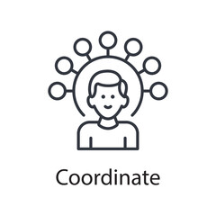 Coordinate vector outline Icon Design illustration. Miscellaneous Symbol on White background EPS 10 File