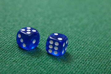 dice game on the green background