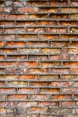 Yellow and red brick wall