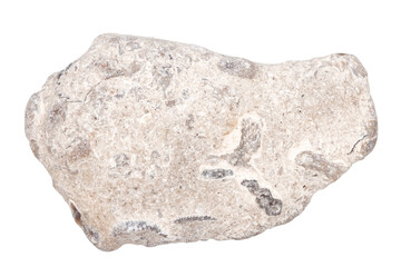 Top view of single gray pebble