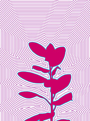 Seamless tropical foliage line art/ illustration.